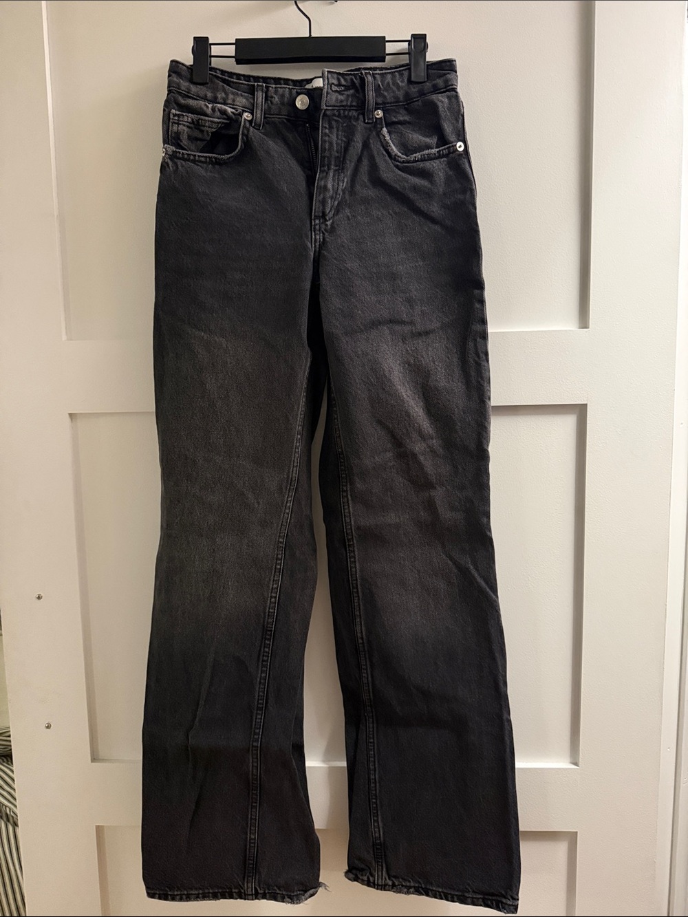 Zara women's Black wide leg jeans, size 2